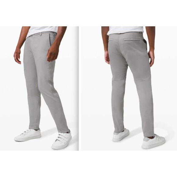 Lululemon Commission Pant Slim Oxford 32" Mens Gull Grey size 34 - Picture 1 of 8